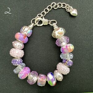 Lampwork Bead Charm Bracelet